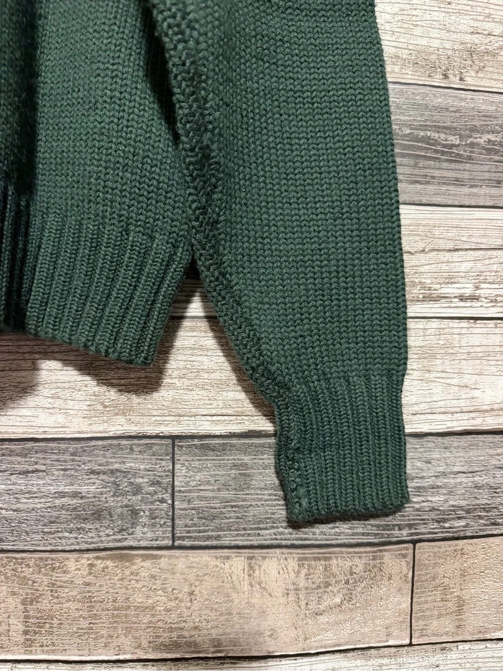 Vtg Polo Ralph Lauren 100% Wool Heavyweight Sweater Men’s L Green Pullover